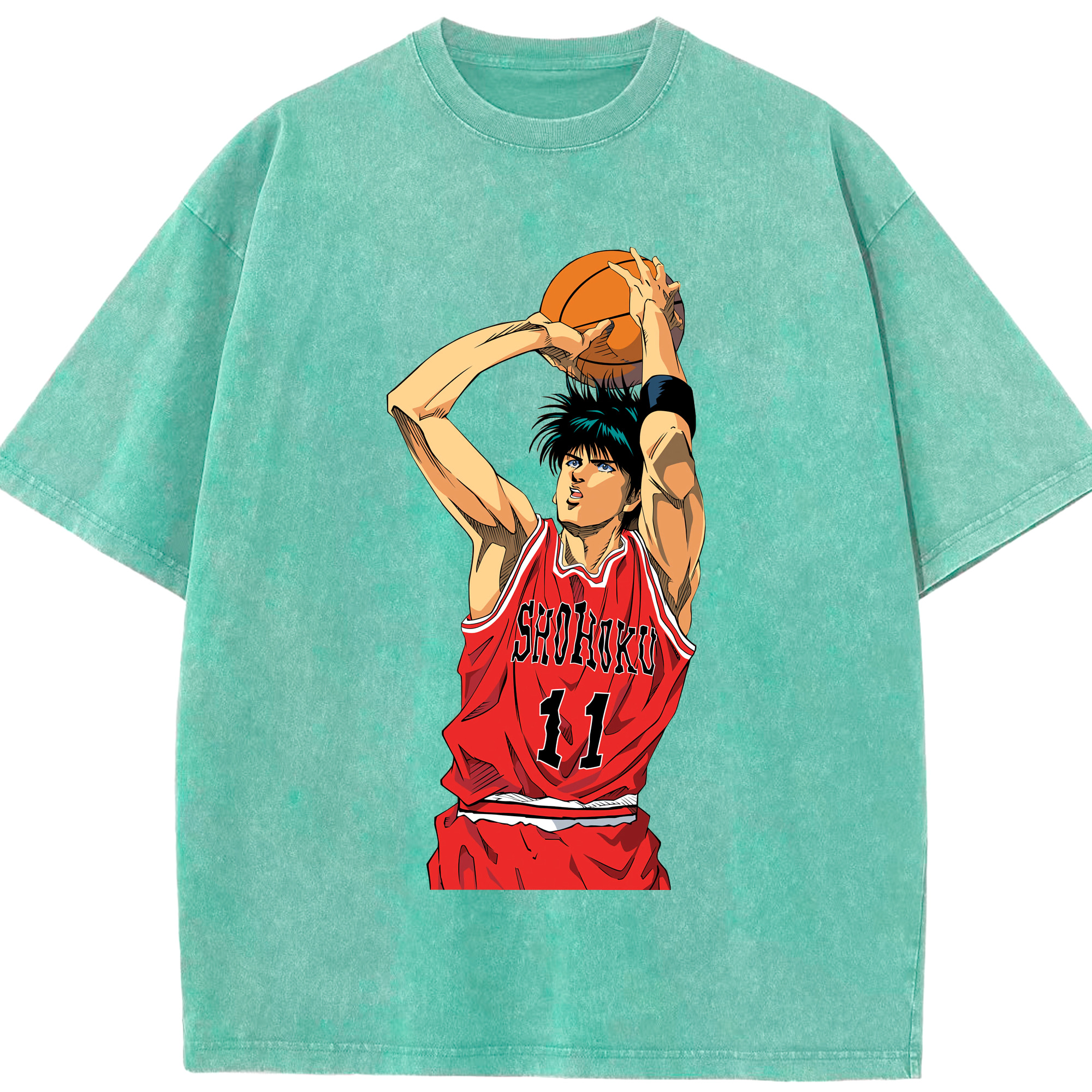 （画像用） SLAM DUNK／スラムダンク 綿100% ヴィンテージ風 半袖Tシャツ（フロントプリント）